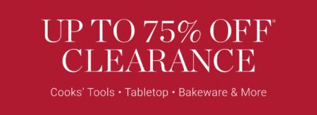 Up to 75% Off Clearance