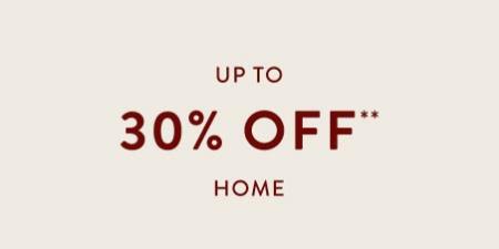 Up to 30% Off Home