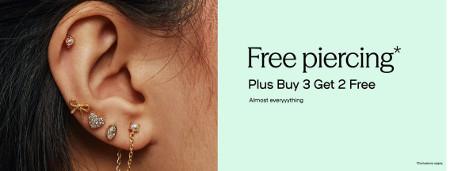 Free Piercing Plus Buy 3, Get 2 Free Almost Everything