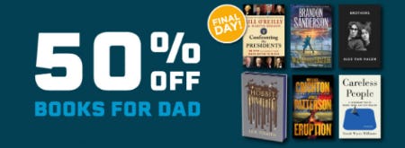 50% Off Books for Dad