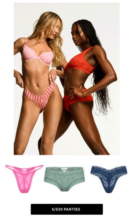 5 for $30 Panties