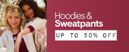 Up to 50% Off Hoodies & Sweatpants