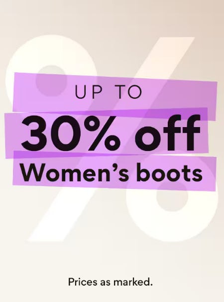 Up to 30% Off Women's Boots
