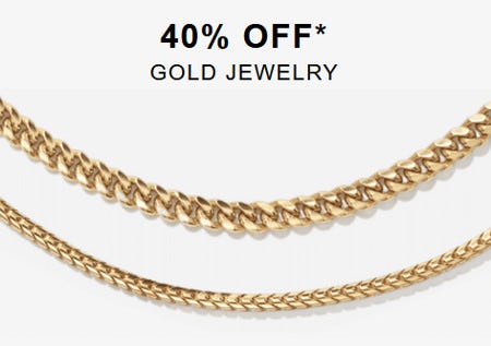 40% off Gold Jewelry