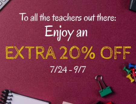 Enjoy An Extra 20% Off Sale