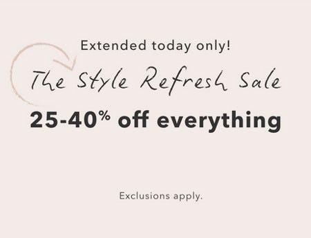 25-40% off Everything