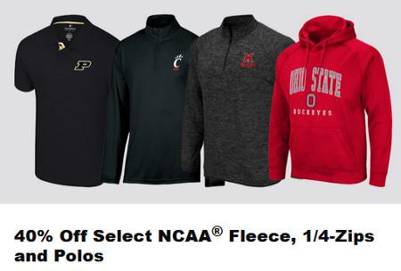 Francis Scott Key Mall ::: 40% Off Select NCAA® Fleece, 1/4-Zips