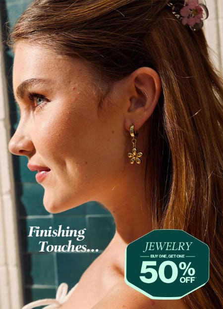 Jewelry Buy One, Get One 50% Off