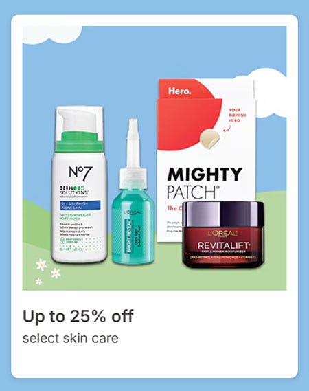 Up to 25% Off Select Skin Care