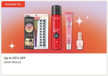 Up to 25% Off Select Beauty