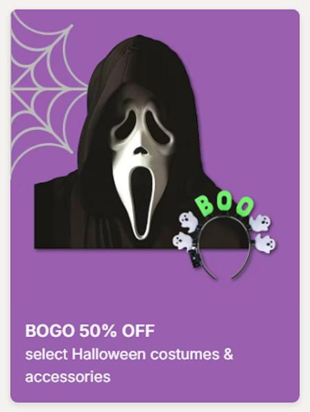 BOGO 50% Off Select Halloween Costumes & Accessories