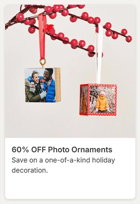 60% Off Photo Ornaments