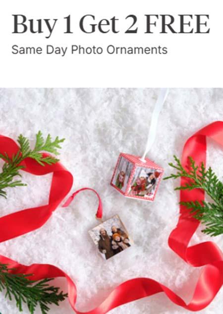 Buy 1 Get 2 Free Same Day Photo Ornaments