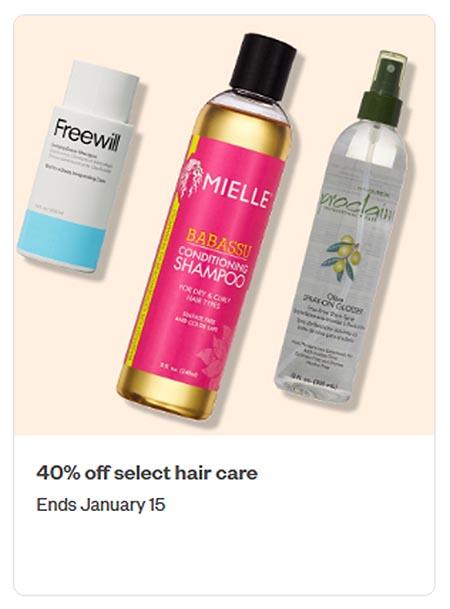 40% Off Select Hair Care