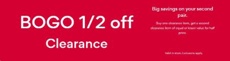 BOGO 1/2 Off Clearance