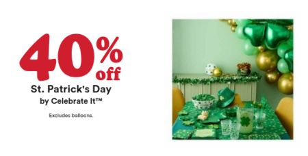 40% Off St. Patrick's Day by Celebrate It
