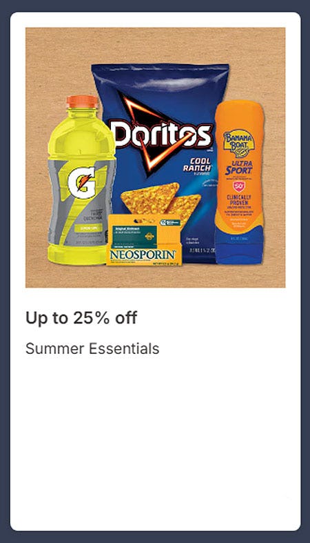 Up to 25% Off Summer Essentials