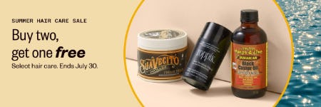 Buy Two, Get One Free Summer Hair Care Sale