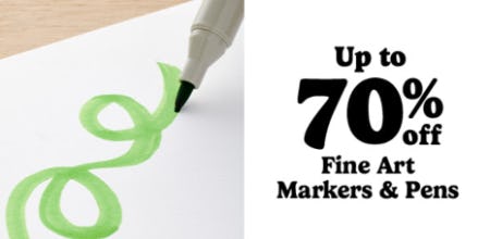 Up to 70% Off Fine Art Markers & Pens