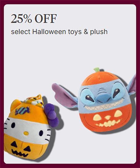 25% Off Select Halloween Toys & Plush