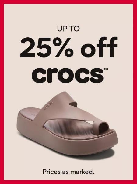 Up to 25% Off Crocs