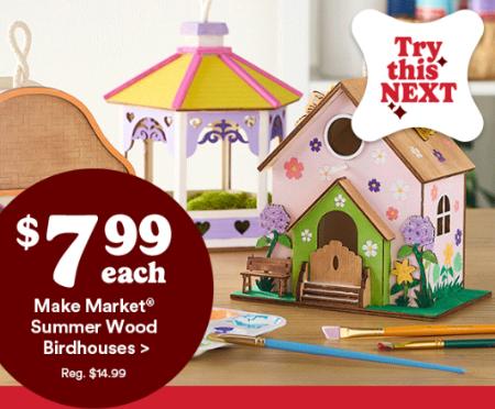 $7.99 Each Make Market® Summer Wood Birdhouses