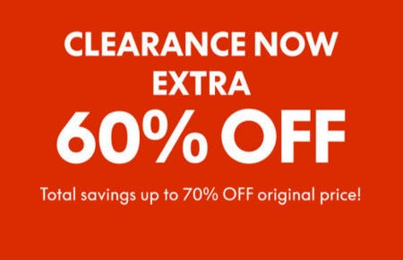 60% off Clearance