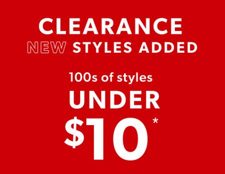Clearance Under $10