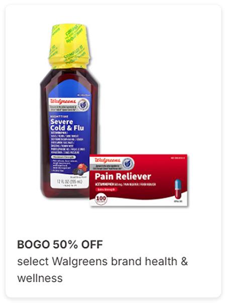 BOGO 50% Off Select Walgreens Brand Health & Wellness