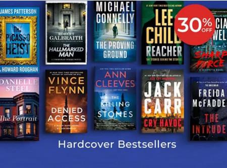 30% off Hardcover Bestsellers