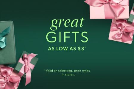 Great Gifts As Low as $3