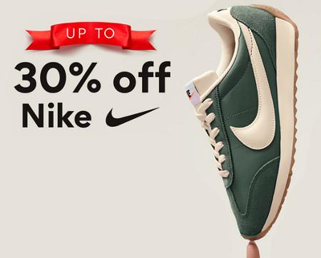 Up to 30% off Nike
