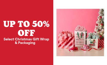 Up to 50% Off Select Christmas Gift Wrap & Packaging