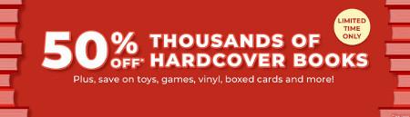50% off Thousands of Hardcover Books