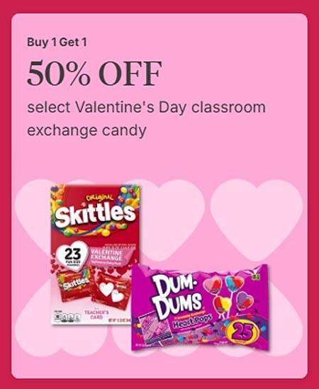 Buy 1 Get 1 50% Off Select Valentine's Day Classroom Exchange Candy