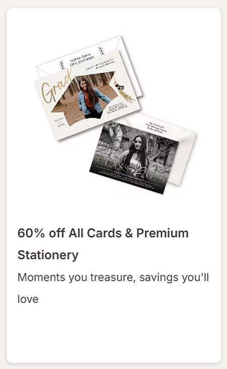 60% Off All Cards & Premium Stationery
