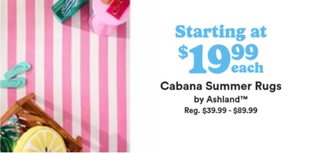 Cabana Summer Rugs Starting at $19.99 Each