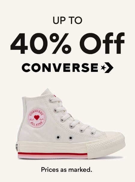 Up to 40% Off Converse