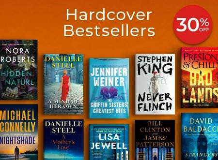 30% off Hardcover Bestsellers