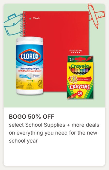 BOGO 50% Off Select School Supplies + More Deals