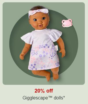 20% Off Gigglescape™ Dolls