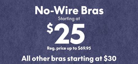 No-Wire Bras Starting at $25