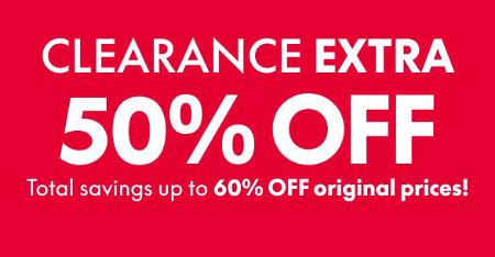 Extra 50% off Clearance