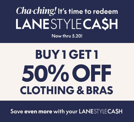 Buy 1, Get 1 50% off Clothing and Bras