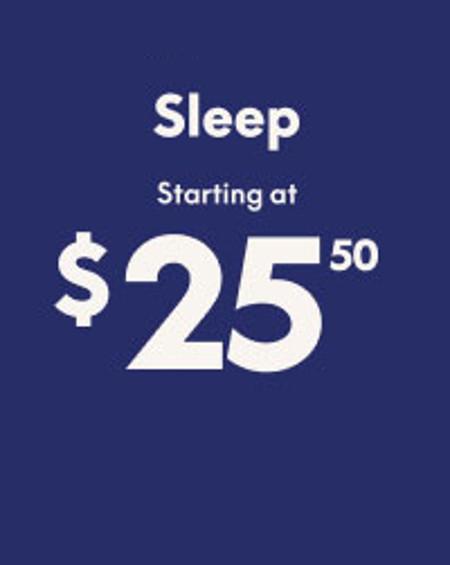 Sleep Starting at $25.50