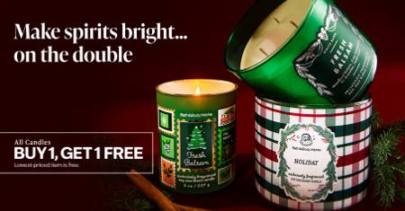 All Candles Buy 1, Get 1 Free