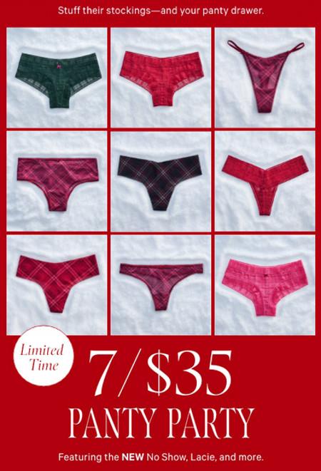 7 for $35 Panties