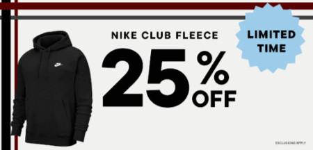 Nike Club Fleece 25% off