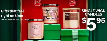 Single Wick Candles $5.95