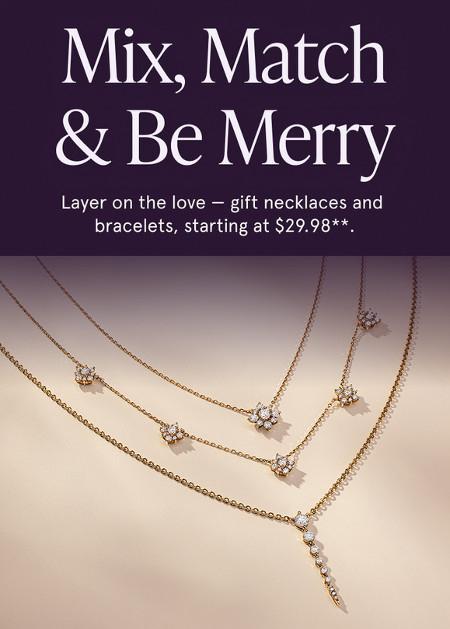 Gift Necklaces and Bracelets Starting at $29.98
